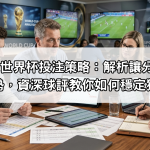 TU娛樂城世界杯投注策略:解析讓分、大小球走勢,資深球評教你如何穩定獲利