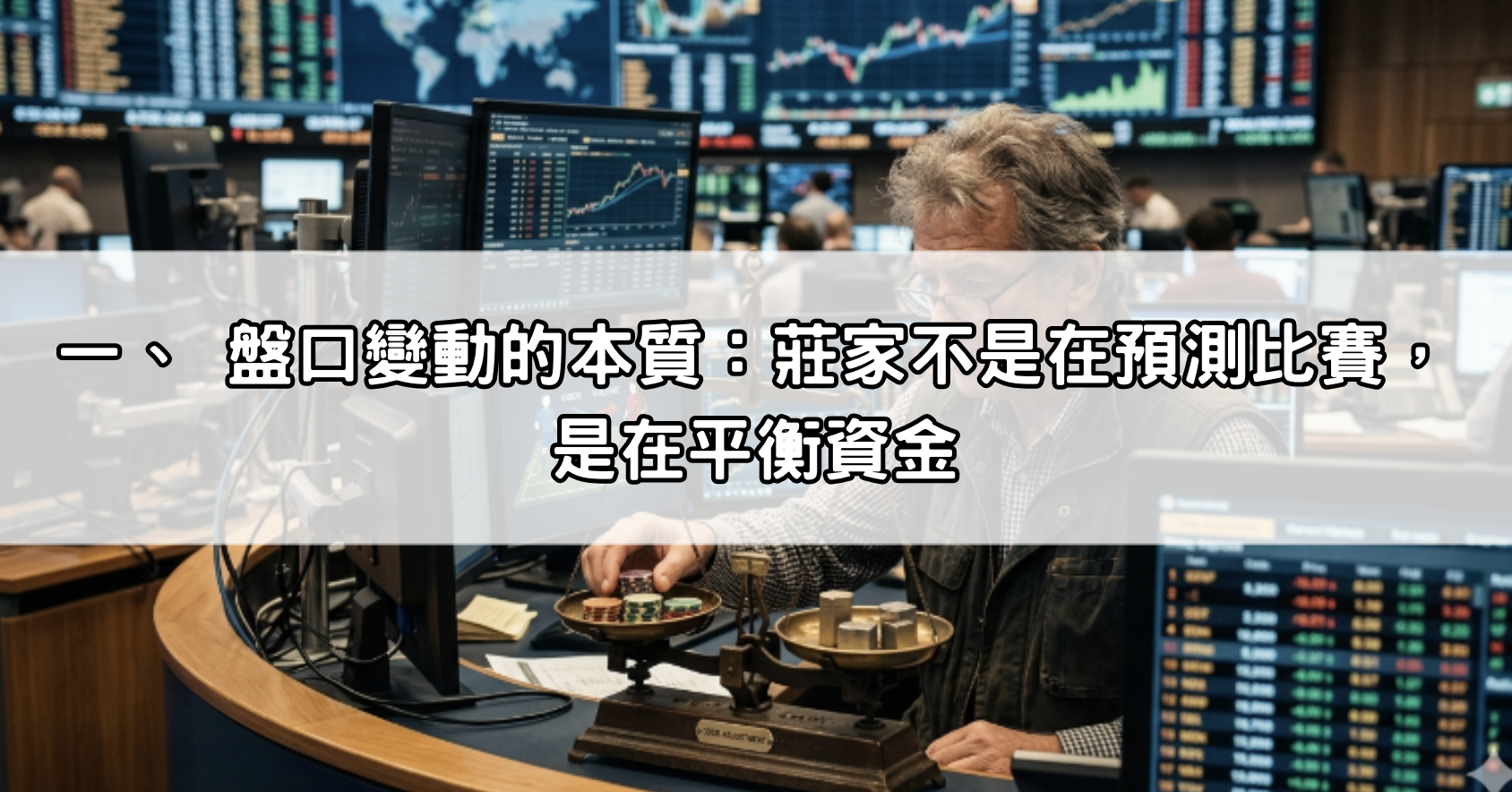 一、 盤口變動的本質：莊家不是在預測比賽，是在平衡資金