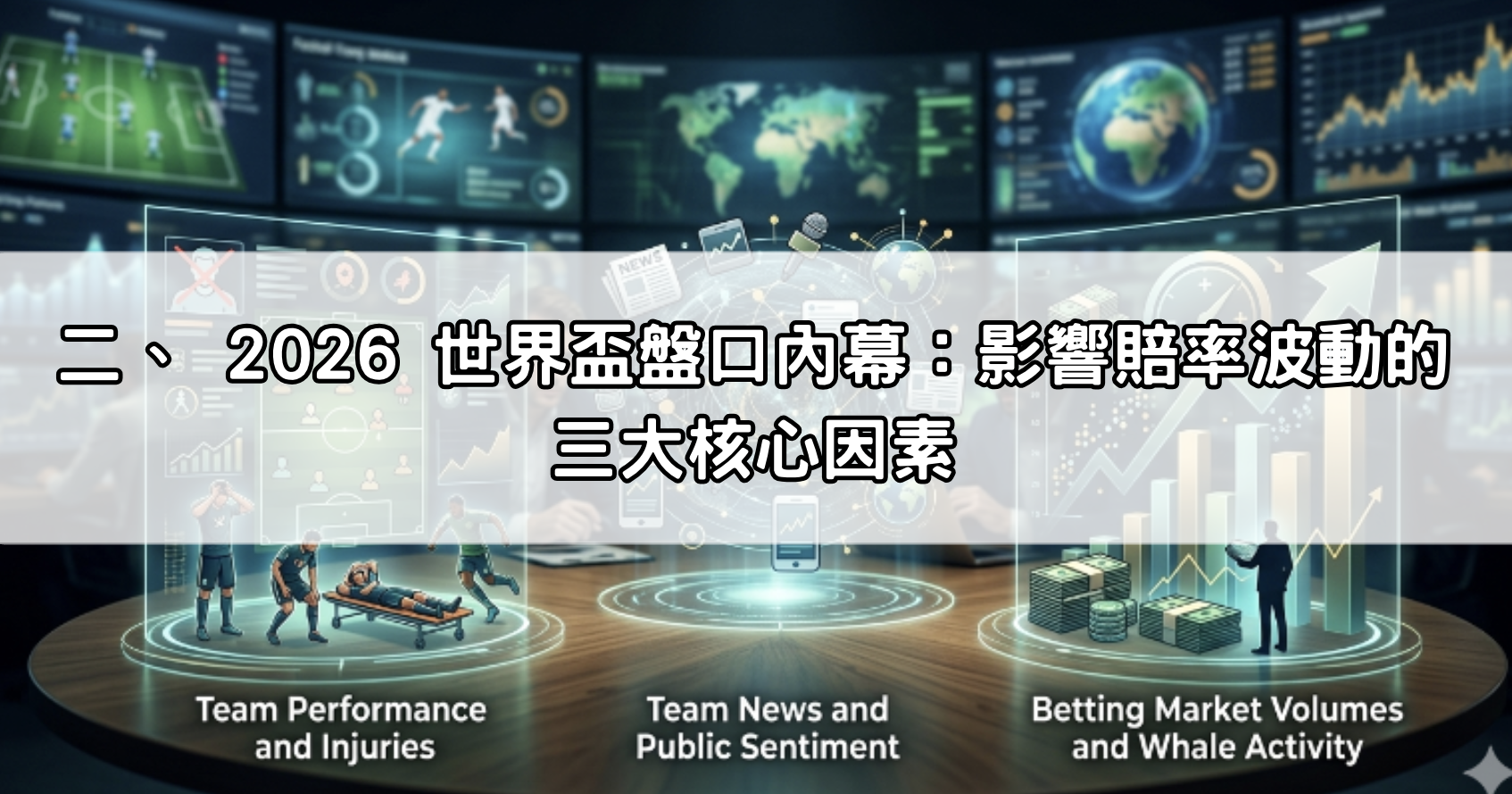 二、 2026 世界盃盤口內幕：影響賠率波動的三大核心因素